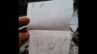 Daughter's Hilarious Note Teaches Her Dad a Lesson About Getting Old